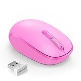 TECKNET Wireless Mouse for Laptop, 2.4G Quiet Computer Mouse with USB Receiver, 4 Buttons Portable Cordless Mice for Chromebook, Laptop, PC, Mac, 800/1200/1600 DPI