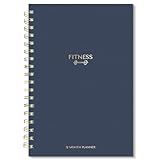 Sweetzer & Orange Fitness Planner Notebook – 6" x 8.5" Workout Log Book & Fitness Journal – 129 Pages with Measurement Tracker, Weight Tracker, Workout Planner, Food Log, 30 Day Challenge & Notes – Gold Spiral