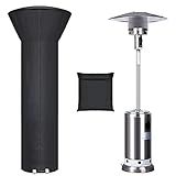 Patio Heater Covers with Zipper and Storage Bag,Waterproof,Dustproof,Wind-Resistant,Sunlight-Resistant,Snow-Resistant,Black,89'' Height x 33" Dome x 19" Base