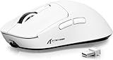 ATTACK SHARK X3 Wireless Gaming Mouse, 49g Ergonomic Computer Mouse, Triple Modes PAW3395 26K DPI Optical Sensor, 200h Battery Life, Programmable Buttons, Gaming Accessories for PC/Laptop/Mac (White)