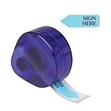 Redi-Tag "Sign Here" Page Flags with Dispenser, Blue Adhesive, Ideal for Office, School, and Home Organization, 1 Hand Dispenser with 120 Flags, 1.75" x 0.6" (B81034)