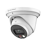 Amcrest 5MP AI Turret IP PoE Camera w/ 49ft Nightvision, Security IP Camera Outdoor, Built-in Microphone, Human & Vehicle Detection, Active Deterrent, 129° FOV, 5MP@20fps IP5M-T1277EW-AI
