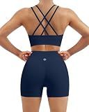 SUUKSESS Workout Sets for Women Cross Back Gym Set Yoga Pilates Outfits