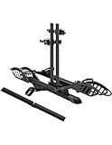 Young Electric E-Bike Rack with Ramp, Hitch 2 Bike Rack, 200 lbs Capacity Electric Bike Carrier, Foldable Platform Mount for Cars, Trucks, SUVs, Minivans, Up to 5-Inch Fat Tire for 2'' Receiver