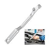 Mandark Car Wrench Extender Tool Bar, Ultra Long Vehicle Drive Torgue Extender with 1/2" Square Hole, Auto Wrench Extension Leverage Tool Accessories, Universal for SUV, Sedan, Truck (Silver)