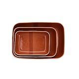 Fortessa Nosse Svelte Stoneware 3 Piece Bakeware set, 3 Piece Bakeware set, Terracotta