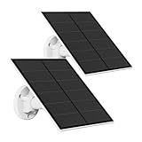 Solar Panel for Security Camera, 5W USB Solar Panel Compatible with Rechargeable Battery Camera, Solar Panel Charger for Camera with IP65 Waterproof, Adjustable Bracket, 9.8ft Cable(2 Pack)