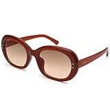 Dollger Retro Oval Sunglasses for Women Trendy Fashion 90s Style Vintage Red Shades Men