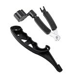 Jiayouy Guitar String Stretcher Winder Cutter Pin Puller, Plastic Guitar String Stretching Tool to Make New String Stay in Tune, and 3 in 1 Guitar Restringing Tool