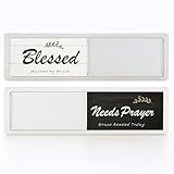 TLOEP Christian Dishwasher Magnet Clean Dirty Sign - Blessed & Needs Prayer, Kitchen Decor Slide Indicator with Strong Magnet, Farmhouse Style, Religious Housewarming Gift for Christian Women Mom