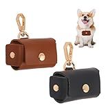 beinkmake 2Pcs Pet Ring Bearer Pillows Leather Pouch Box Dog Cat Detachable Collar Accessory for Wedding Proposal Engagement Birthday