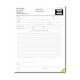 General Contractor Work Agreement Custom Printed with Your Company Information - Construction Work Contract - Handyman Company Contract, 2 Part NCR Form, Remodeling Company Form