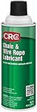 CRC Chain And Wire Rope Lubricant, 10 Wt Oz, Extreme Duty Synthetic Lubricant With Moly, Aerosol Spray