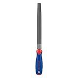 WORKPRO W051003 8 In. Half Round File, Durable Steel File for Concave, Convex & Flat Surfaces, Comfortable Anti-Slip Grip, Double Cut & Single Cut, Tool Sharpener for Pro's and DIY (Single Pack)