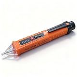 MXCOIRTP Voltage Tester, Non-Contact Voltage Detector, Electrical Tester, 3 Ranges AC 12V/48V/70V-1000V, Live/Null Wire Tester with Buzzer Alarm and Flashlight, Wire Breakpoint Finder - Orange