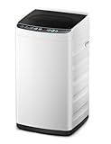 Midea Portable Washing Machine, 0.9 cu. ft with 6 Cycles, Drum Clean, Quick, Stainless Steel Tub, Transparent Lid, LED Display Washing Machine, White