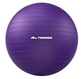 Trideer Exercise Ball for Yoga, Pilates & Fitness – Stability Ball Equipment for Home Gym & Office Chair, Core & Balance Training Accessories, Physical Therapy Equipment, Quick Pump Included, 5 Sizes