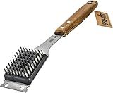 BBQ-Aid Grill Brush and Scraper for Barbecue – Grill Brush for Outdoor Grill with Extended, Large Wooden Handle and Replaceable Stainless Steel Bristles Head –No Scratch- BBQ Grill Brush for Any Grill