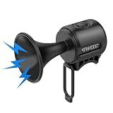 LESOVI Electric Bike Horn, 120dB Electronic Bicycle Bell with 300mAh Battery Operated/IPX4 Waterproof, Loud Bike Bell for Adults/Kids (Black, EH-2)