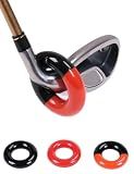 SJPAFDC Golf Swing Weight Rings 3 Pack, Weighted Golf Club Donut Trainer, Golf Warm Up Practice Accessories for Men Women, Fits All Irons Drivers Woods, Black Red Black-Red