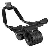 Uota Elbow Support Automatic Rebound Abdominal Wheel，Ab Roller for Abdominal Exercise Machine，Abs Workout Equipment，Dolly Core Strengthening Trainer Fitness Belly Training (Black)