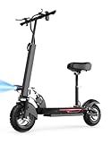 Pikabike Electric Scooter Adults, 1500W Peak Motor, 45 Miles Range Electric Scooter with Seat, 25MPH Top Speed, 10" Off Road Tires Scooter, Dual Suspesnsion, Folding Commuting E Scooter for Adults