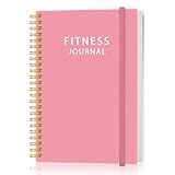 Fitness Journal for Women & Men - A5 Workout Journal/Planner Daily Exercise Log Book to Weight Loss, Gym, Muscle Gain, Bodybuilding Progress - Daily Personal Health & Wellness Tracker, Spiral-Bound, 5.8" x 8.3", Pink