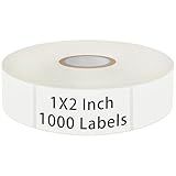 1000 Blank Removable Freezer Labels,Date Label 1x2 Inch Food Storage Stickers,Water Oil Resistant Easy Clean Leaves no Residue,for Kitchen,Restaurants,Markets,Food Containers,Jars