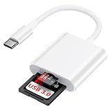 SD Card Reader for iPhone 17 Air 17 Pro Max 16e/16 Pro/16 Pro Max/16 Plus/16/15/iPad/Mac, USB C Micro SD Card Adapter Camera Memory Card Reader for SD,Micro SD,SDHC,SDXC,TF Card,Micro SDHC,UHS-I/II