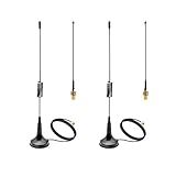 Meshtastic 915Mhz LoRa Antenna 6dBi Gain Long Range Magnetic Base with SMA Male for ESP32 LoRa V3 Development Board&915MHz LoRa Module with 10cm IPEX Extension Cable (2 Pack)