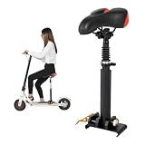 BTGSHYNM Adjustable Electric Scooter Seat, Seat Saddle for Electric Scooter, 10.23 * 6.29in Saddle Size Wide Curved-Edge Scooters Ergonomic PU Cushion, Sturdy Aluminum Rod, Tool-Free Installation