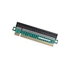 ELFJMZP PCIe 5.0 X16 Extender Riser Card - Ultra Slim 3cm Height, 10cm Length, 4-Layer Gold-Plated PCB, Reinforced Black Slot with Dust Cover, for GPU/Mining/AI Computing Card