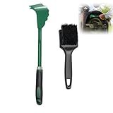 Heavy-Duty Lawn Mower Cleaning Scraper and Cleaning Stiff Brush are Used for The Maintenance and Cleaning of Outdoor Garden Lawn Mower Decks. (1 Pack)