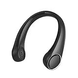 Portable Neck Fan, Hands Free Bladeless, 360° Cooling Personal Fan,Wearable Quiet Fan for Outdoor Indoor, Birthday Gifts for Men Women Mom Dad, 4000mAh Battery USB Rechargeable, 3-Speeds( Black)