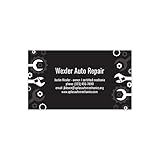 Automotive Repair Personalized Business Cards / 100 Custom Mechanic Business Cards / 2" x 3.5" Flat Service Garage Auto Body Small Business Card Pack/Made In The USA