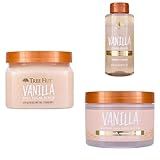 Tree Hut Vanilla Body Care Bundle, Shea Sugar Scrub, Foaming Gel Body Wash & Whipped Body Butter, Exfoliate, Cleanse and Moisturize Dry Skin with Sweet Vanilla Scent, Non-Greasy Hydration