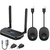 Wireless Hdmi Transmitter and Receiver 4k Kit.One Receiver and Two Transmitter Packages,sender Switch at Will,Matching Distance 50M VGA Dual Screen Casting Video Audio from PC/Laptop/TikTok to Monitor