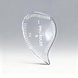 3Pcs Hair Stroke Brow Mapping Ruler Arch Eyebrow Eyeliner Ruler Emplate 1 Minute Fast Drawing Guide Tool Reuse Acrylic Tattoo Pmu Permanent Makeup Hairstroke Stencil (Teardrop-Shaped/3pcs)