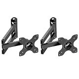 WALI TV Wall Mount Articulating LCD Monitor Full Motion 15 inch Extension Arm Tilt Swivel for Most 13 to 32 inch LED TV Flat Panel Screen with Mounting Holes up to 100x100mm (1330LM), Black