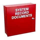 Safety Technology International, Inc. EM1212DOC, System Record Documents Enclosure, Metal, Thumb Lock, 12 in x 12 in,Red