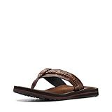Clarks womens Fenner Nerice Flip Flop, Honey Synthetic, 9 US