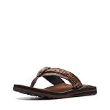 Clarks womens Fenner Nerice Flip Flop, Honey Synthetic, 9 US