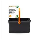 Fiskars Garden Tool Caddy with Removable Small Tool Storage for Indoor and Outdoor Gardening Use, Made with Recycled Plastic