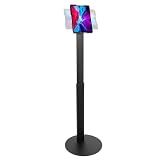 Mount-It! Anti-Theft Universal Tablet Floor Stand Kiosk, Locking Enclosure for iPad, Galaxy Tab & Surface Pro 9.7"–13.1", Height Adjustable 27.5"–47", Commercial Kiosk Stand, Black
