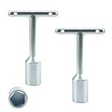 Honkador T Handle Penta Socket Wrench Set (2-Pack) - Heavy Duty Carbon Steel Tool for Water Meter Keys, Curb Boxes & Pad-Mounted Transformers