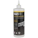 Klein Tools 51010 Wax Lubricant, Made in USA, Premium Synthetic Wax Wire and Cable Pulling Lubricant, 1-Quart Squeeze Bottle