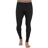Fruit of The Loom Men's Recycled Waffle Thermal Underwear Bottom, Black, Medium