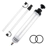 Lemecima Automotive Fluid Extractor Pump with Long Rubber Hose, Oil Change Syringe, Manual Fuel Suction & Filler, Fluid Oil Change Evacuator (17.6 Oz./0.53 Qt./500 CC)