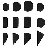 Antrader 12 Pcs Mug Handle Forms Pottery Mug Handle Molds Small Clay Pottery Mug Handle Forms Ceramic Mug Handle Molds for Clay, Various Sizes and Shapes, Black