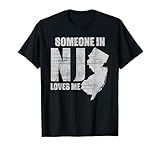 Someone In New Jersey Loves Me Retro US State Cool T-Shirt